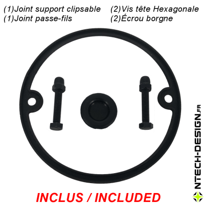 Reinforced support with accessories for outdoor wall light INSPEKTOR (Ø76mm - H 20mm)