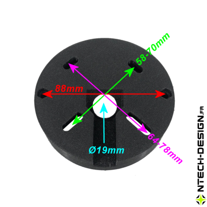 Support renforcé applique d'extérieur (Ø100mm - H 23mm)