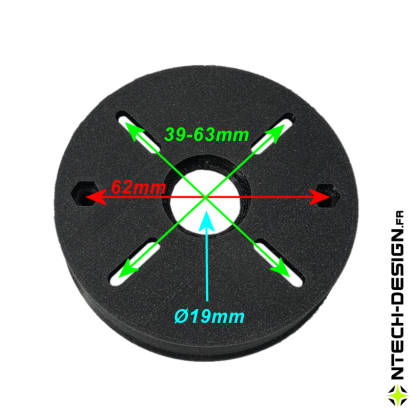 Reinforced support for outdoor wall light BLOOMA (Ø80mm - H 18mm)